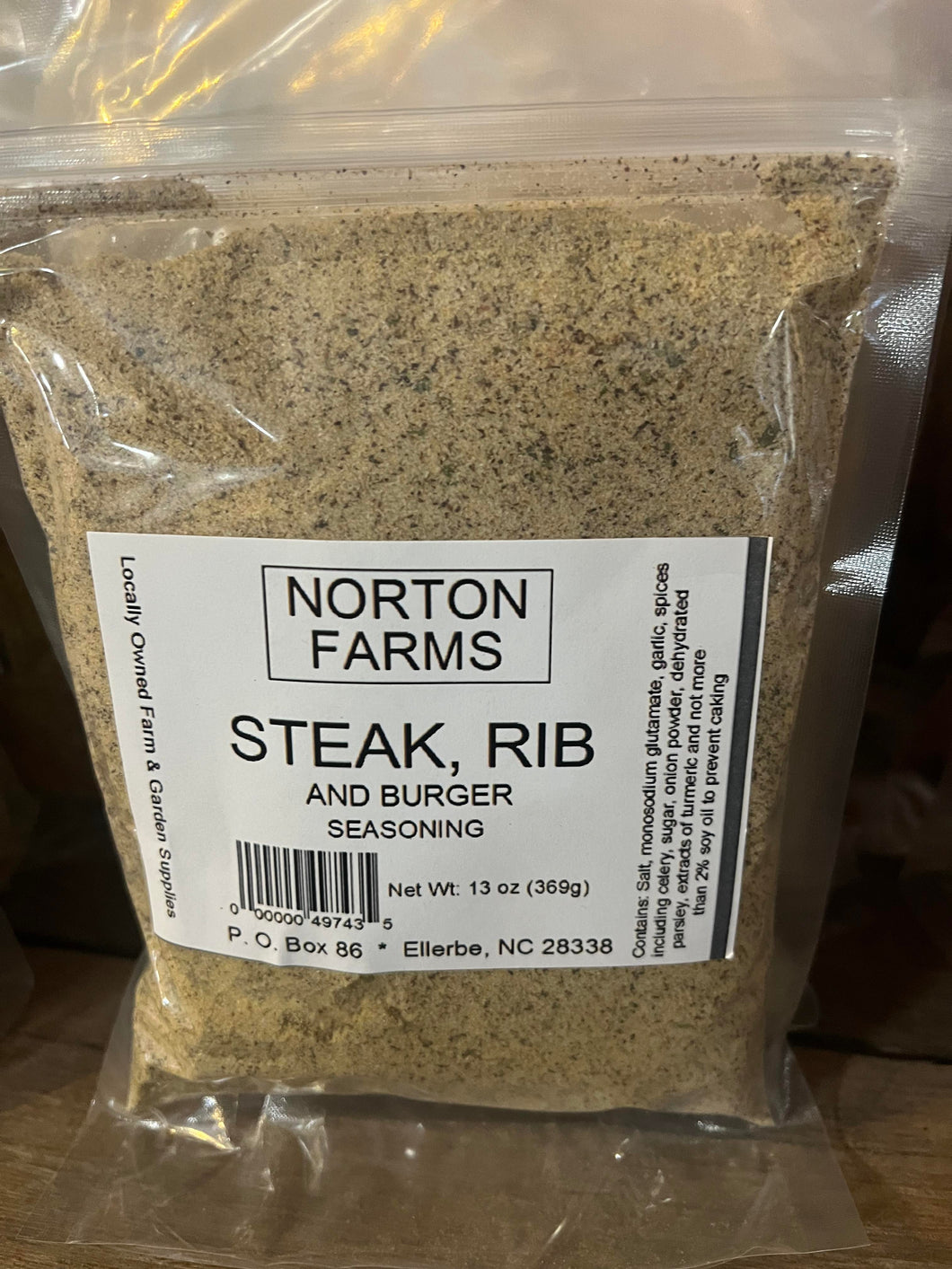 Norton Farms Steak, Rib& Burger Seasoning