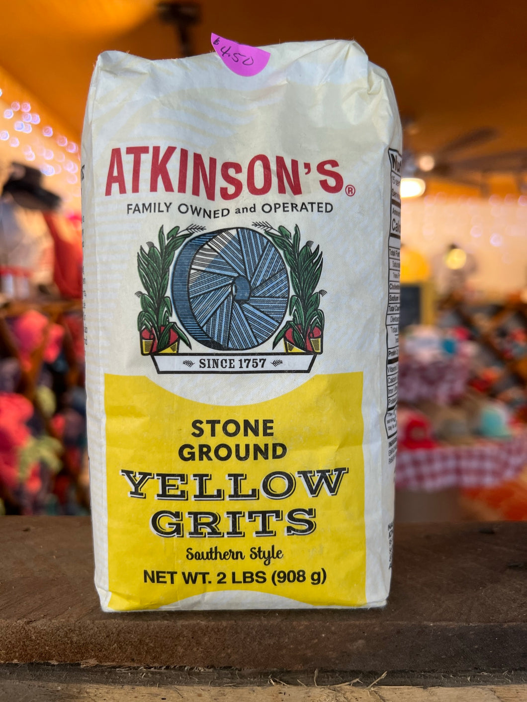 Atkinson's stone ground yellow grits