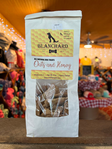 Blanchard oats and honey dog treats